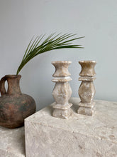 Load image into Gallery viewer, Solid Stone Candlestick Holder
